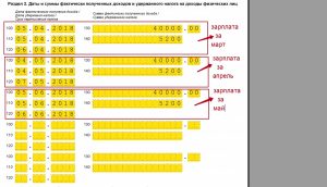 Пример заполнения раздела № 2 отчета 6-НДФЛ
